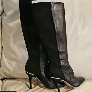 White House Black Market Black Heeled Boots